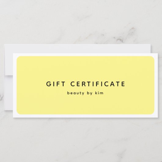 Moderner trendy Salon QR Code Geschenkgutschein (Vorderseite)