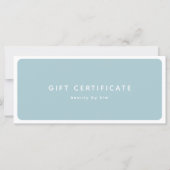 Moderner trendy Salon QR Code Geschenkgutschein (Vorderseite)