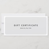 Moderner trendy Salon QR Code Geschenkgutschein (Vorderseite)