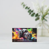 Moderner Trendy Social Media Fotograf QR Code Visitenkarte (Stehend Vorderseite)