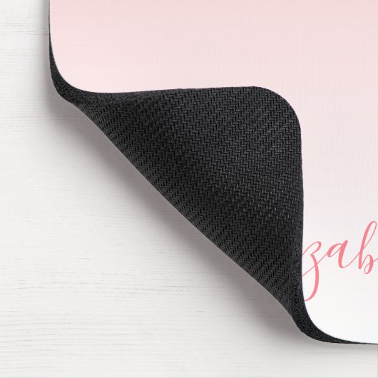 Moderner Trendy Stilvolles Script Rosa Blush Glitz Mousepad (Ecke)