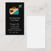Moderner Trendy Travel Agent Experte Visitenkarte (Vorne/Hinten)