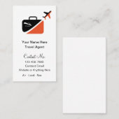 Moderner Trendy Travel Agent Experte Visitenkarte (Vorne/Hinten)