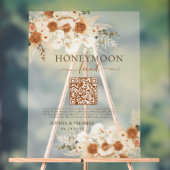 Moderner Treuhandfonds für Wasserfarben-Rose QR-Co Acrylschild (Neutral)