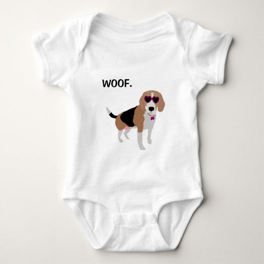 Moderner Tri farbeBeaglehund Baby Strampler (Vorderseite)