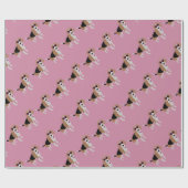 Moderner Tri farbeBeaglehund Geschenkpapier (Flach)