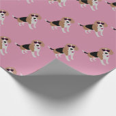 Moderner Tri farbeBeaglehund Geschenkpapier (Ecke)