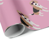 Moderner Tri farbeBeaglehund Geschenkpapier (Rolleneckpunkt)
