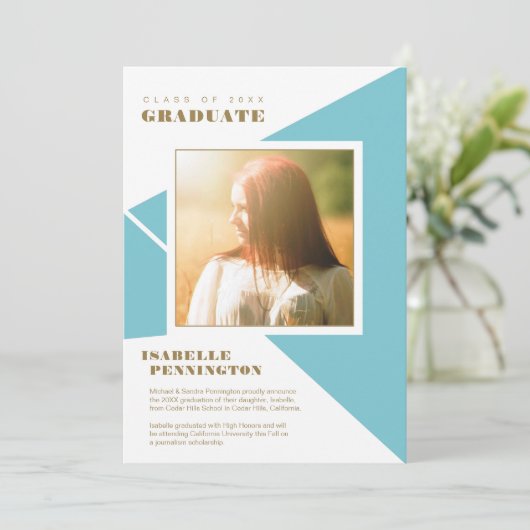 Moderner Triangle Graphic Abschluss Ankündigung (Stehend Vorderseite)