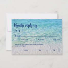 Moderner Tropical Beach Meal Choice Empfang UAWG RSVP Karte