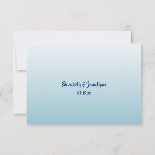 Moderner Tropical Beach Meal Choice Empfang UAWG RSVP Karte (Rückseite)