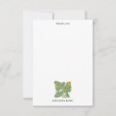 Moderner Tropischer Bananenpark Individuelle Name Dankeskarte (Vorderseite)