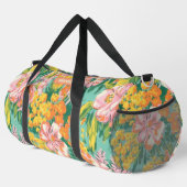 Moderner tropischer Blumenmuster - Personalisierte Duffle Bag (Rechte Ecke)