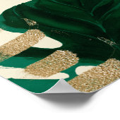 Moderner Tropischer Hochzeitskabinett-Foto Poster (Ecke)