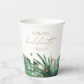 Moderner Tropischer Junggeselinnen-Abschied & Diam Pappbecher (Vorderseite)