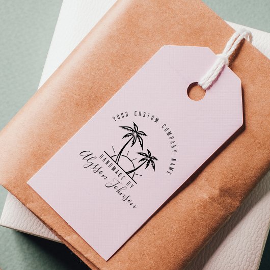 Moderner Tropischer Palmenbaum Individuelle Name H Gummistempel