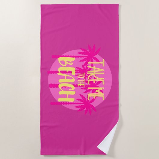 Moderner tropischer Sommer Strandtuch (Vorderseite)