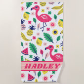 Moderner tropischer Sommer Strandtuch (Vorderseite)