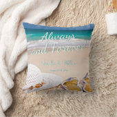 Moderner tropischer Strand für immer und immer Kissen (Decke)