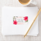 Moderner tropischer Strand, Palmenhain Blätter, Hi Adressaufkleber (Insitu)