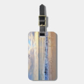 Moderner tropischer Strand, Sonnenuntergang, Starf Gepäckanhänger (Vorderseite vertikal)