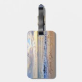 Moderner tropischer Strand, Sonnenuntergang, Starf Gepäckanhänger (Rückseite vertikal)