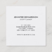 Moderner tropischer Watercolor verlässt beruflich Quadratische Visitenkarte (Rückseite)