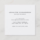 Moderner tropischer Watercolor verlässt beruflich Quadratische Visitenkarte (Rückseite)