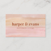 Moderner, trostloser Orange- und Rostwasser Visitenkarte (Vorderseite)