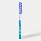 Moderner Türkisblau und Lila Glitzer Print Case-Mate iPhone Hülle (Rückseite / Rechts)