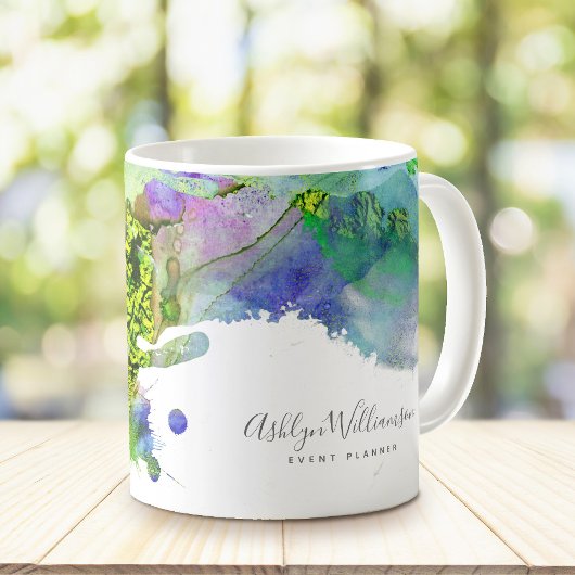 Moderner türkisblauer Spritzer Kaffeetasse