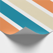 Moderner Türkischer Aquamariner orangefarbener Far Geschenkpapier (Ecke)