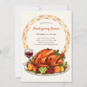 Moderner türkischer Herbst-Erntedank Einladung (Vorderseite)