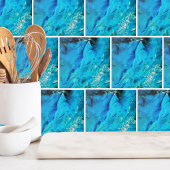 Moderner türkisfarbener Marmorstein Fliese