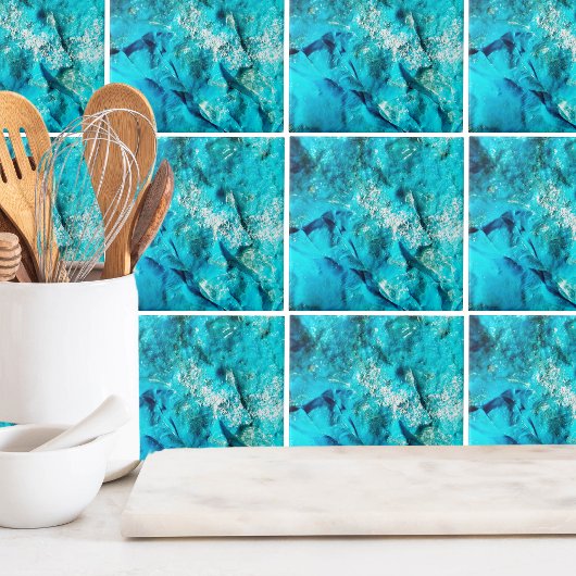 Moderner türkisfarbener Marmorstein Fliese