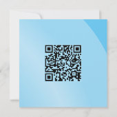 Moderner türkisfarbener moderner schattiger QR-Cod Karte (Rückseite)