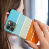 Moderner, türkisfarbener orangefarbener Block Case-Mate iPhone Hülle