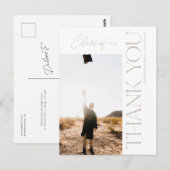 Moderner Typ Abschluss Vielen Dank Foto Grau Postkarte (Vorne/Hinten)