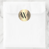Moderner Typ eines benutzerdefinierten Monogramms Runder Aufkleber (Tasche)