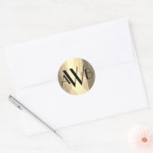 Moderner Typ eines benutzerdefinierten Monogramms Runder Aufkleber (Umschlag)