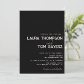 Moderner Typ einfache Handschrift Hochzeitsschrift Einladung (Stehend Vorderseite)