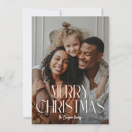 Moderner Typ Frohe Weihnachten Foto (Vorderseite)