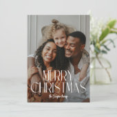 Moderner Typ Frohe Weihnachten Foto (Stehend Vorderseite)
