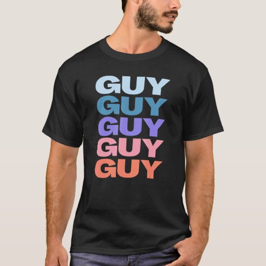 Moderner Typ für mehrfarbiges Text T-Shirt (Vorderseite)