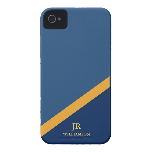 Moderner Typ-Marine-Blau iPhone4 Fall-Mate™ Case-Mate iPhone Hülle (Rückseite)