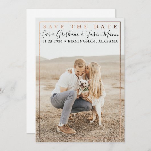 Moderner Typ Save The Date (Vorne/Hinten)