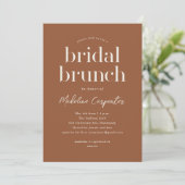 Moderner Typ Terracotta Boho Bridal Brunch Einladung (Stehend Vorderseite)