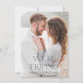 Moderner Typ Wir haben 2 Foto Empfang Einladung (Vorderseite)