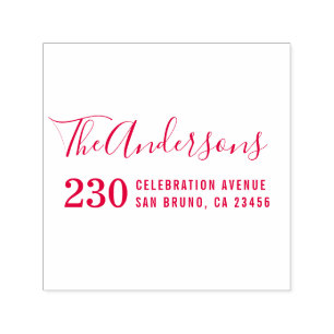 Moderner Typografie-Familienname u. Permastempel