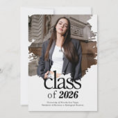 Moderner Typografie-Foto-Abschluss Einladung (Vorderseite)